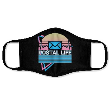 Discover Postal Life Postal Service Postman Retro Face Masks