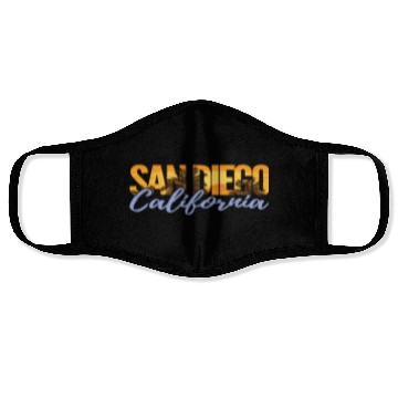 Discover San Diego California Beach Vacation Face Masks