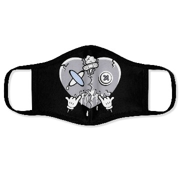 Discover Heart Crying Cement Grey 11S Face Masks