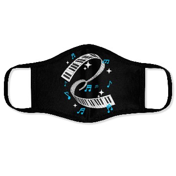 Discover Piano Player Product Piano Teacher Keyboard Notes Face Masks