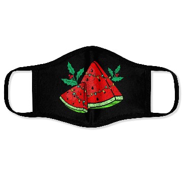 Discover Christmas Watermelon Tropical Summer Christmas In Face Masks