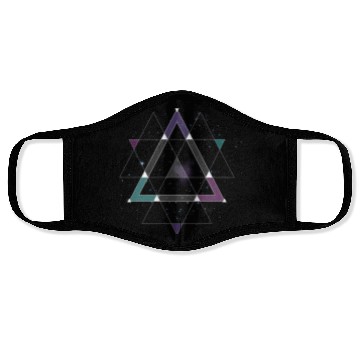 Discover Edm Techno Geometric Space Dance Rave Music Festiv Face Masks