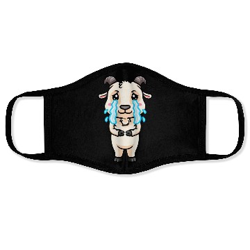 Discover Goat Sad Crying Emoticon Face Masks