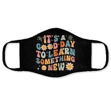 Discover It's A Good Day To Learn Something New Retro Back Face Masks