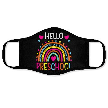 Discover Hello Preschool Back To School Pre-K Teacher Face Masks