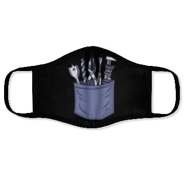 Discover Carpenter Chest Pocket Woodworker Cabinetmaker Face Masks