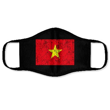 Discover Vietnamese Flag Vietnam Patriotic Pride Face Masks