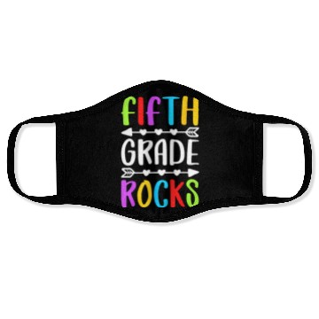 Discover Fifth Grade Rocks 5th Grade Back To School Face Masks