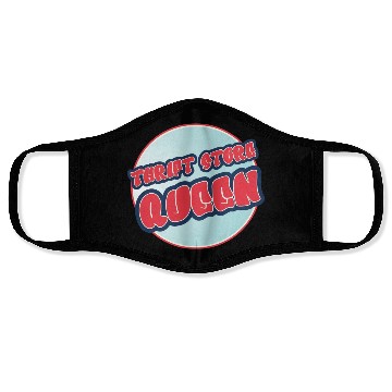 Discover Thrift Store Queen red blue Face Masks