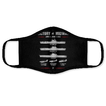 Discover Victory At Midway Battel World War 2 Face Masks