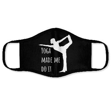 Discover Yoga Made Me Do It Yoga Pun Face Masks