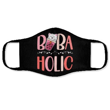 Discover Bobaholic Bubble Tea Lover Boba Tea Drinker Korean Face Masks