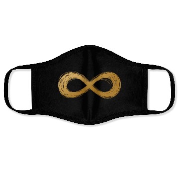 Discover Golden Infinity Neurodiversity Symbol Autism Aware Face Masks