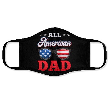 Discover All American Dad Independence Day Party USA Father Face Masks