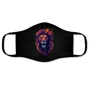 Discover Fiery Lion Head Beautiful Lion Face Masks