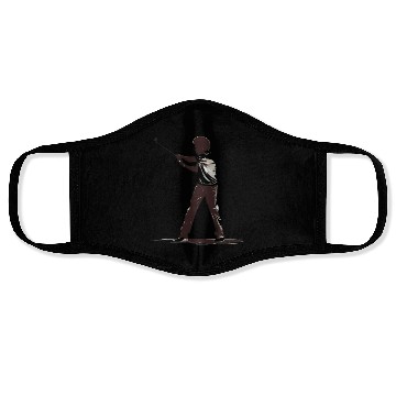 Discover Golfer Afro Man Golf Player African American Face Masks