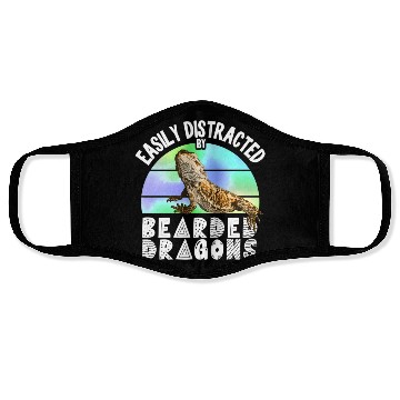 Discover Easily Distracted By Bearded Dragons Reptile Face Masks