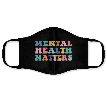 Discover Mental Health Matters Colorful Aesthetic Preppy Face Masks