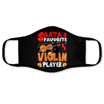 Discover Santa's Favorite Violin Player Xmas Santa Musical Face Masks