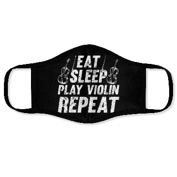 Discover Eat Sleep Play Violin Repeat Violin Instrument Face Masks