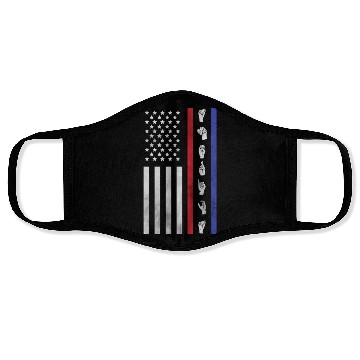 Discover American Flag Asl American Sign Language America U Face Masks