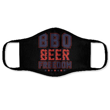 Discover BBQ Beer Freedom Face Masks