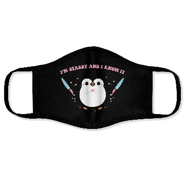 Discover I'm Stabby And I Know It Penguin Knife Face Masks