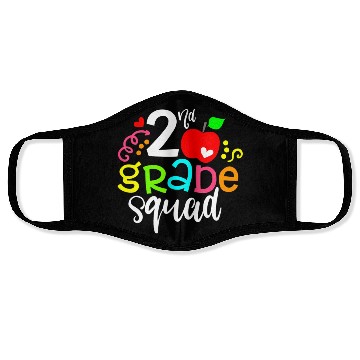 Discover 2nd Second Grade Squad Back To School Face Masks