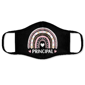 Discover Leopard Rainbow Principal Funny Back To School Face Masks