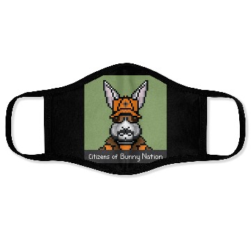 Discover Citizens of Bunny Nation NFT #59 Artwork Face Masks