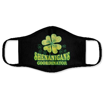 Discover Shenanigans Coordinator St Patrick'S Day Shamrock Face Masks