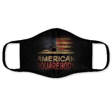Discover American Flag Square Body American Squarebody Truc Face Masks