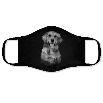 Discover Dog Illustration Golden Retriever Dog Owner Dog Face Masks