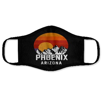 Discover Phoenix Arizonna Mountain Sunset Face Masks