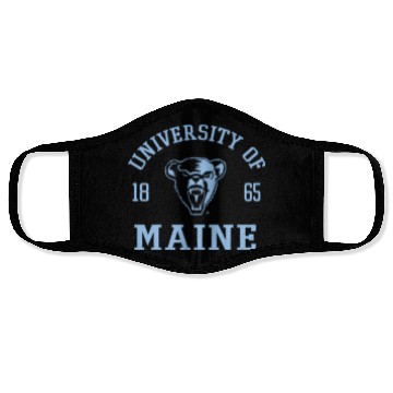 Discover Maine Black Bears Stamp Logo Officially Face Masks