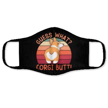 Discover Kawaii Guess W Corgi Butt Face Masks