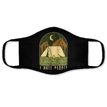 Discover I Hate People Funny Nature Camping Outdoors Face Masks