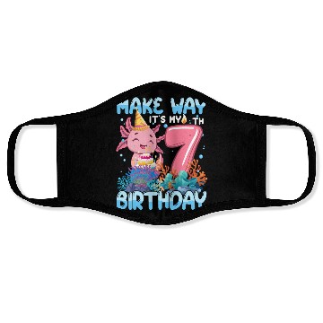 Discover Make Way It'S My 7Th Axolotl 7 Face Masks