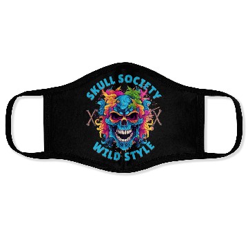 Discover Skull society wild style Face Masks