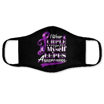 Discover I Wear Purple For Myself Lupus Awareness Face Masks