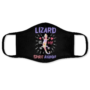 Discover Lizard Reptile Herpetologist Lizard Lover Face Masks