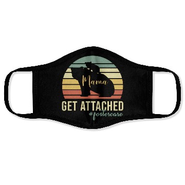 Discover Get Attached Foster Care Mom Mama Bear Cub Face Masks
