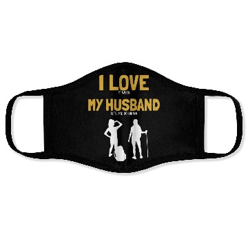 Discover I love my Husband Hiking Backpacking Outdoor Face Masks