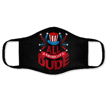 Discover All American Dude American Pride US Patriot Face Masks