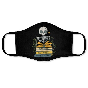 Discover Read Books Be Kind Stay Weird Face Masks