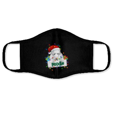 Discover Merry Poodle Poodle Xmas Py Face Masks