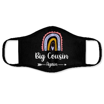 Discover Soon To Be Big Cousin Again Rainbow Pregnancy Face Masks
