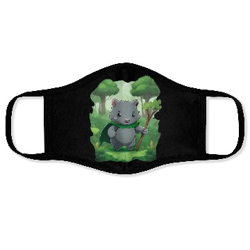 Discover Wombat Hero - Green Cape Wombat Face Masks