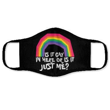 Discover LGBTQ Proud Ally Trans Gay Pride Is It Gay Here Face Masks