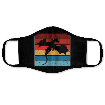 Discover Dragon silhouette Face Masks
